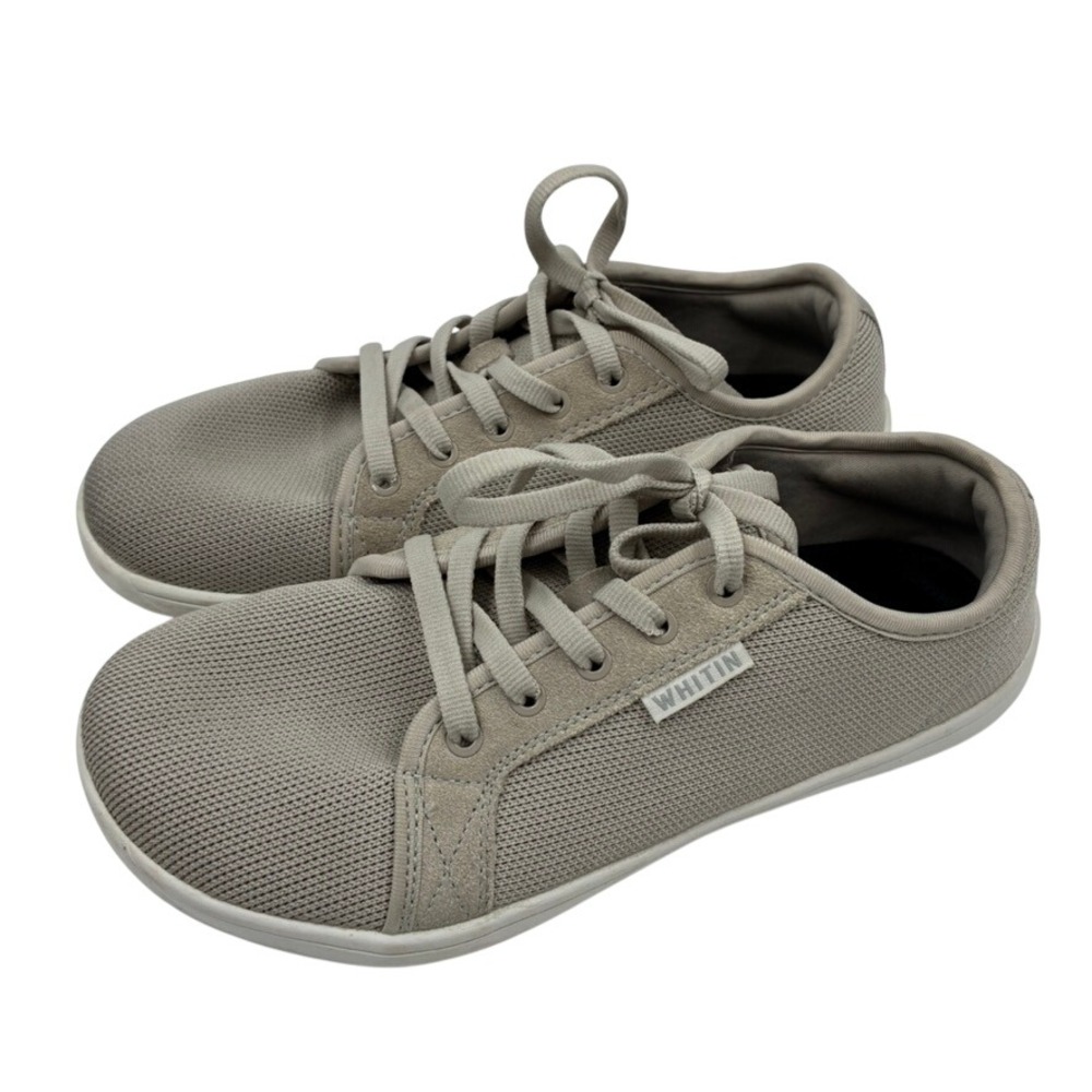 WHITIN Womens Minimalist  Beige Barefoot Sneakers Shoes Size 40/7.5 Mesh Lace Up
